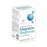 Magneziu Bisglicinat cu Vit B6, 60 capsule vegetale gastrorezistente, BioSunLine