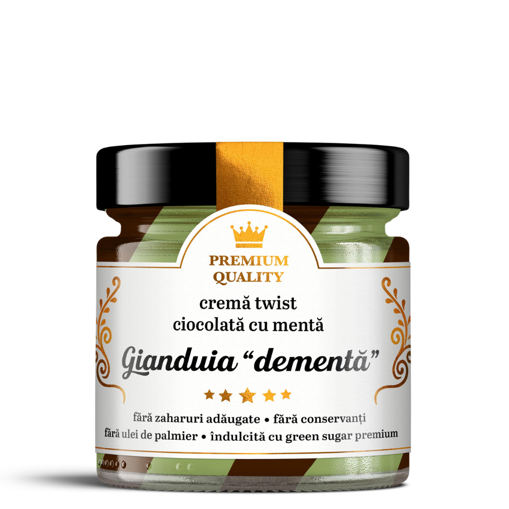 Crema twist ciocolata cu menta Gianduia Dementa, 250 g, Secretele Ramonei