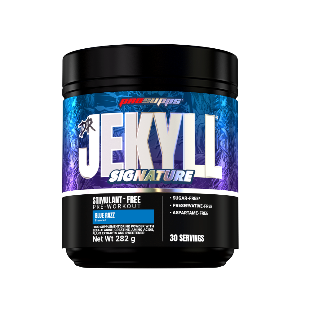 Pre-workout fara cofeina Dr Jekyll Signature, Blue Razz, 282 g, Prosupps