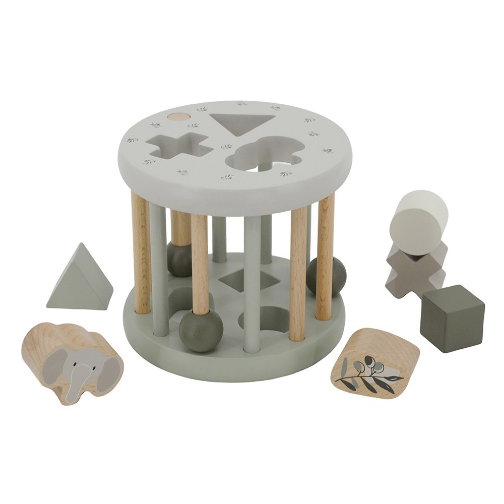 Jucarie din lemn, Olive Green, Sortator, 12 luni+, Label Label