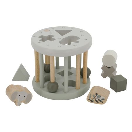 Jucarie din lemn, Olive Green, Sortator, 12 luni+, Label Label