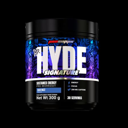 Pre-workout cu cofeina Mr Hyde Signature, Blue Razz, 300 g, Prosupps