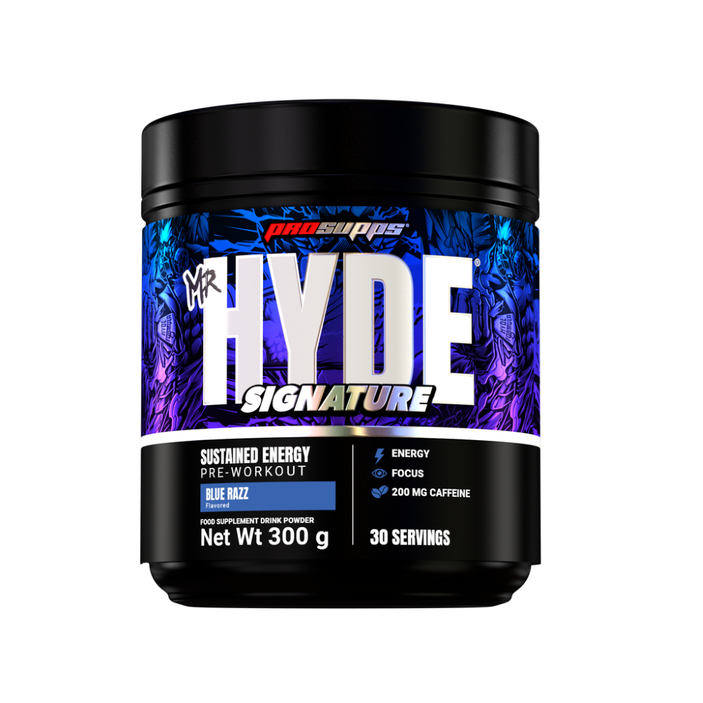 Pre-workout cu cofeina Mr Hyde Signature, Blue Razz, 300 g, Prosupps