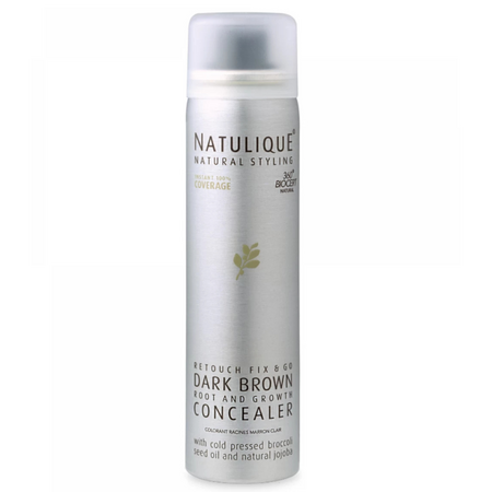 Spray colorare temporara radacina Retouch Fix&Go, Dark Brown, 75 ml, Natulique