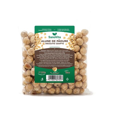 Alune de padure decojite coapte, 200 g, Sanovita
