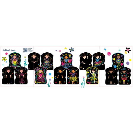 Set portabil de desen cu creta, Imbraca Printesa, 3 ani+, Haku Yoka 748788