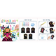 Set portabil de desen cu creta, Imbraca Printesa, 3 ani+, Haku Yoka 748787