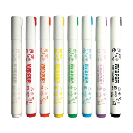 Set carioci cu vopsea Vivid Pop!, Clasic, 8 ani+, 8 bucati, Ooly 748824