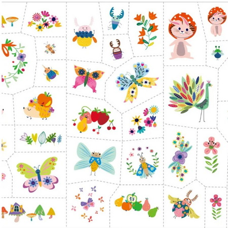 Set stickere si tatuaje pentru fata, Gradina fantastica, 3 ani+, Avenir 748830