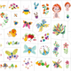 Set stickere si tatuaje pentru fata, Gradina fantastica, 3 ani+, Avenir 748830