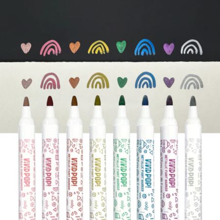 Set carioci cu vopsea Vivid Pop!, Metalic, 8 ani+, 8 bucati, Ooly 748835