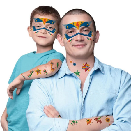 Set stickere si tatuaje pentru fata, Super eroi, 3 ani+, Avenir 748833
