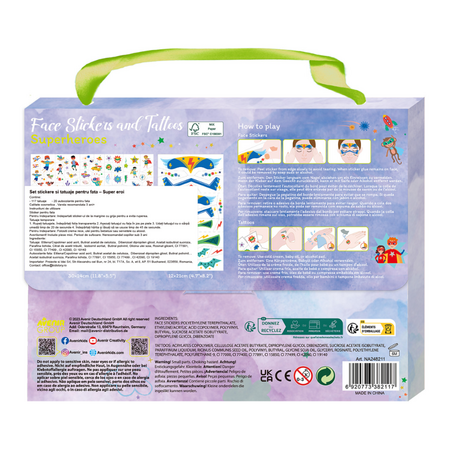 Set stickere si tatuaje pentru fata, Super eroi, 3 ani+, Avenir 789948