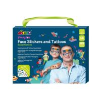 Set stickere si tatuaje pentru fata, Super eroi, 3 ani+, Avenir