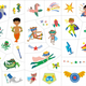 Set stickere si tatuaje pentru fata, Super eroi, 3 ani+, Avenir 748834