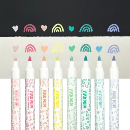 Set carioci cu vopsea Vivid Pop!, Pastel, 8 ani+, 8 bucati, Ooly 748845