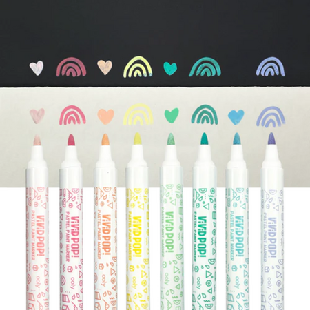 Set carioci cu vopsea Vivid Pop!, Pastel, 8 ani+, 8 bucati, Ooly 748845