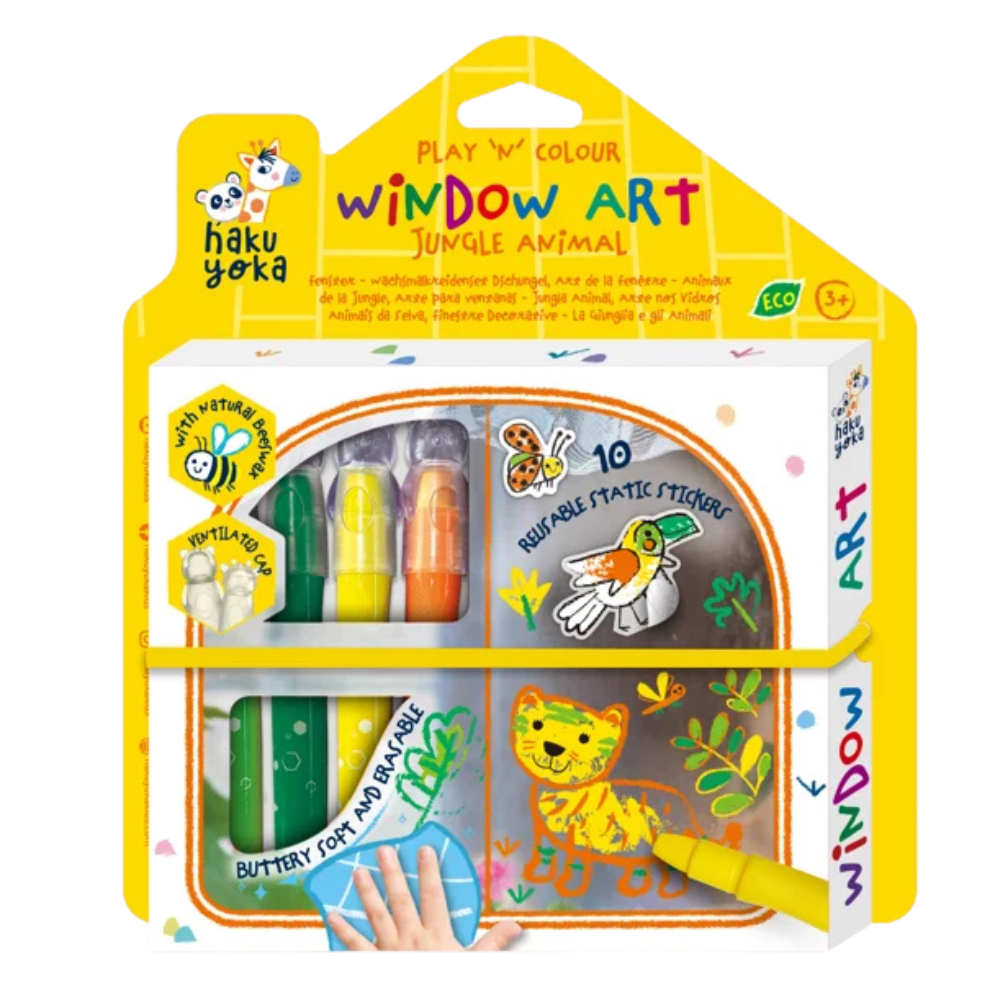 Kit DIY decorare fereastra, Animale din Jungla, 3 ani+, Avenir