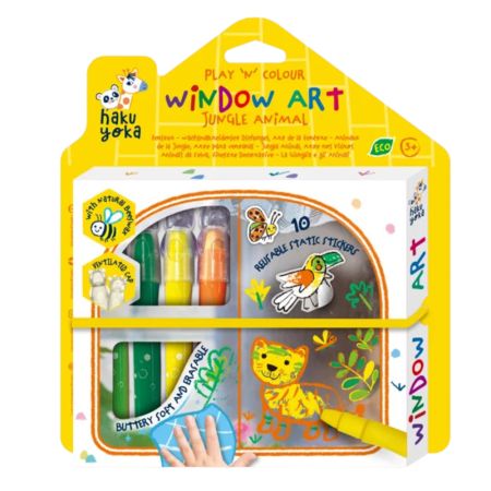 Kit DIY decorare fereastra, Animale din Jungla, Avenir