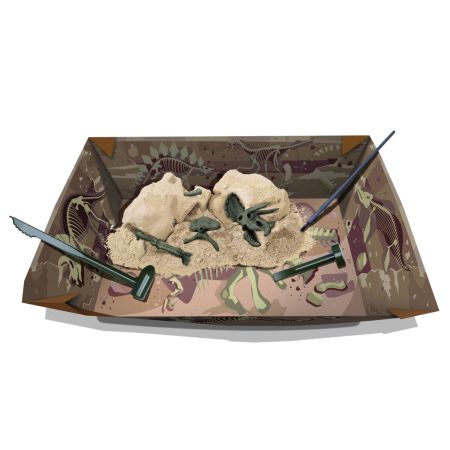Set educativ Sapa si descopera dinozauri Triceratops, 8 ani+, 4M 748866