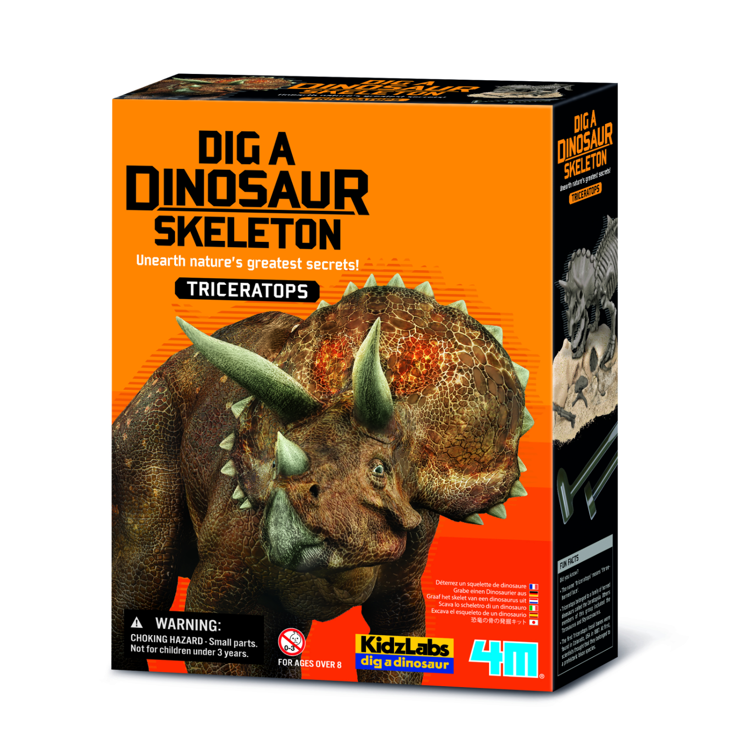 Set educativ Sapa si descopera dinozauri Triceratops, 8 ani+, 4M