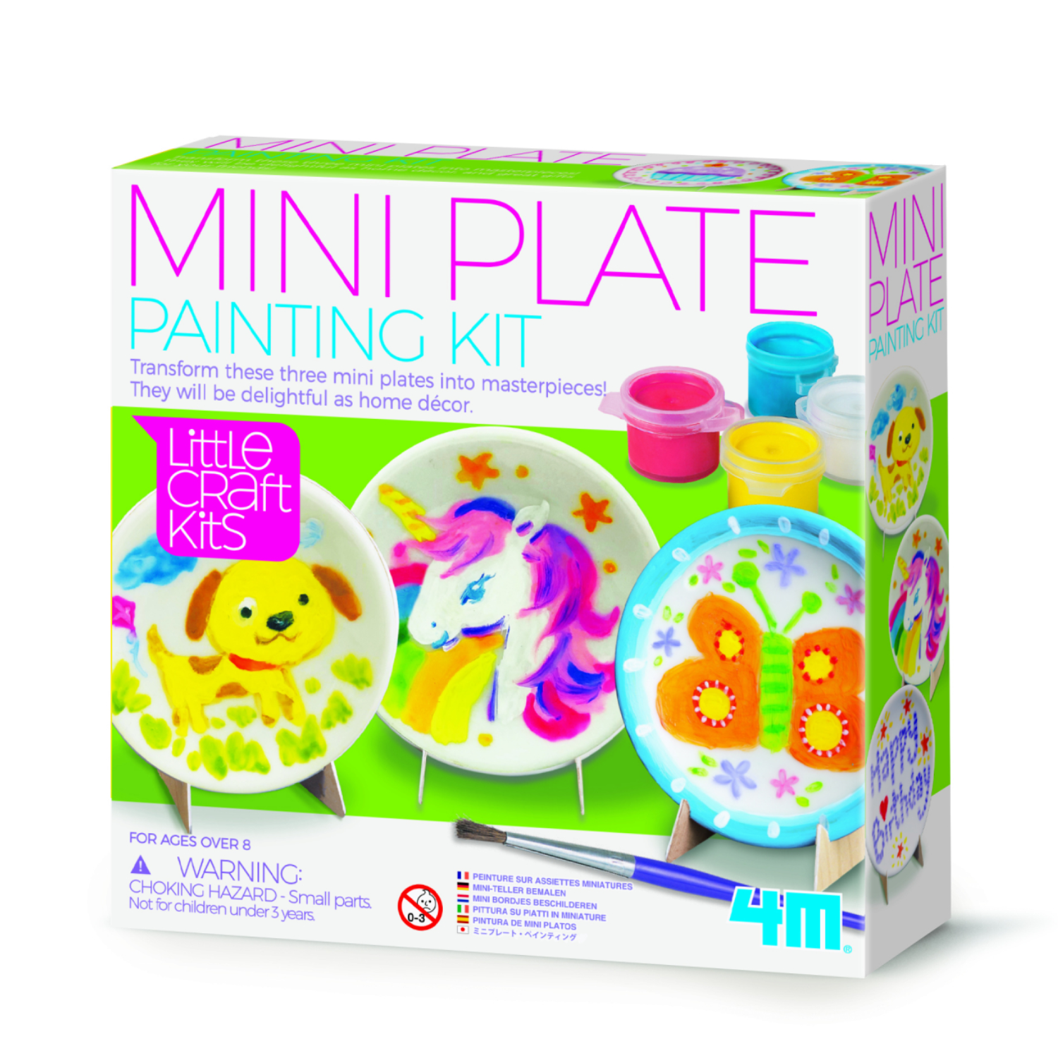 Mini set creativ Little Craft, Farfurioare, 8 ani+, 4M
