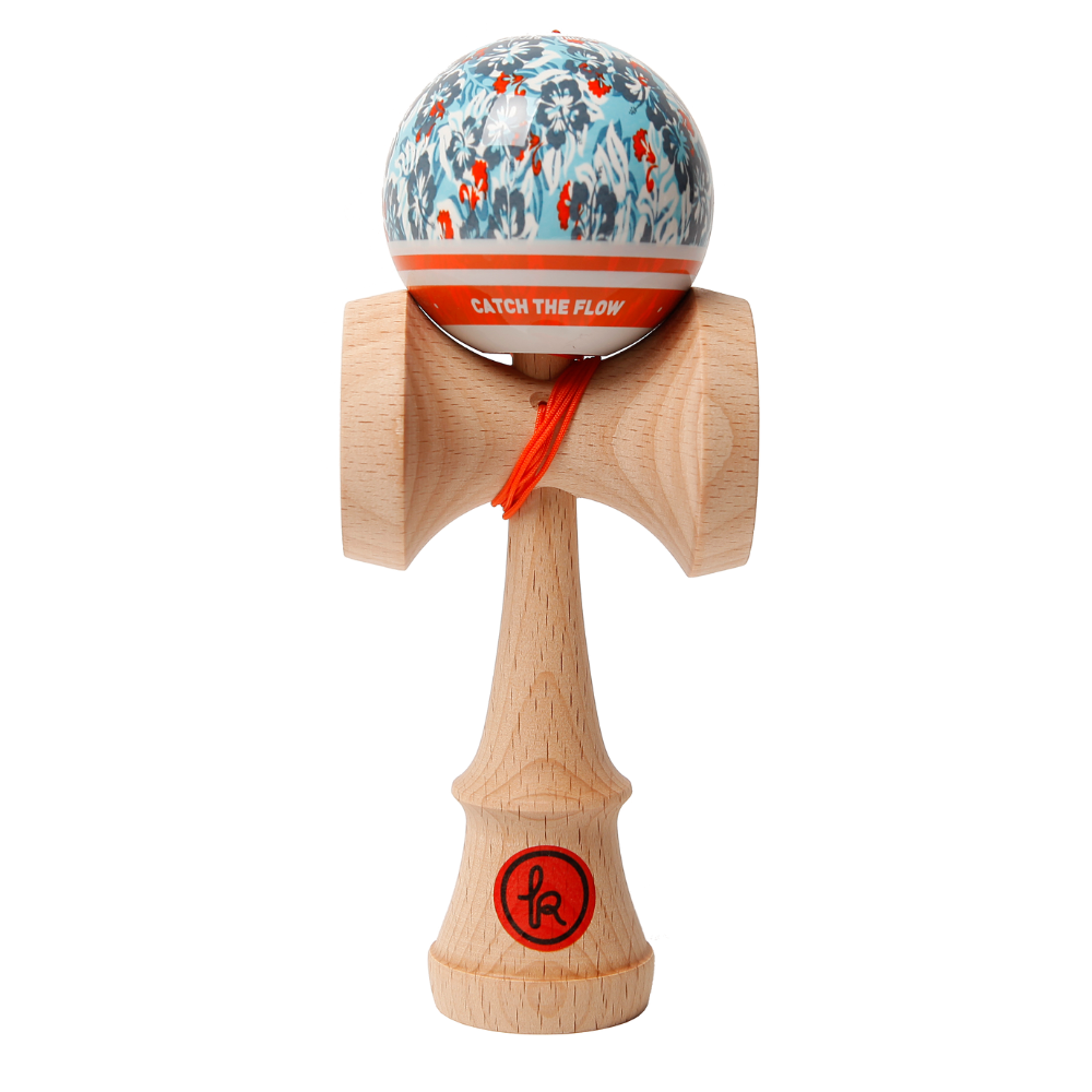 Kendama Record Plus, 6.5 cm, Aqua Sticky Mc Aloha, 7 ani+, Kendama Europe