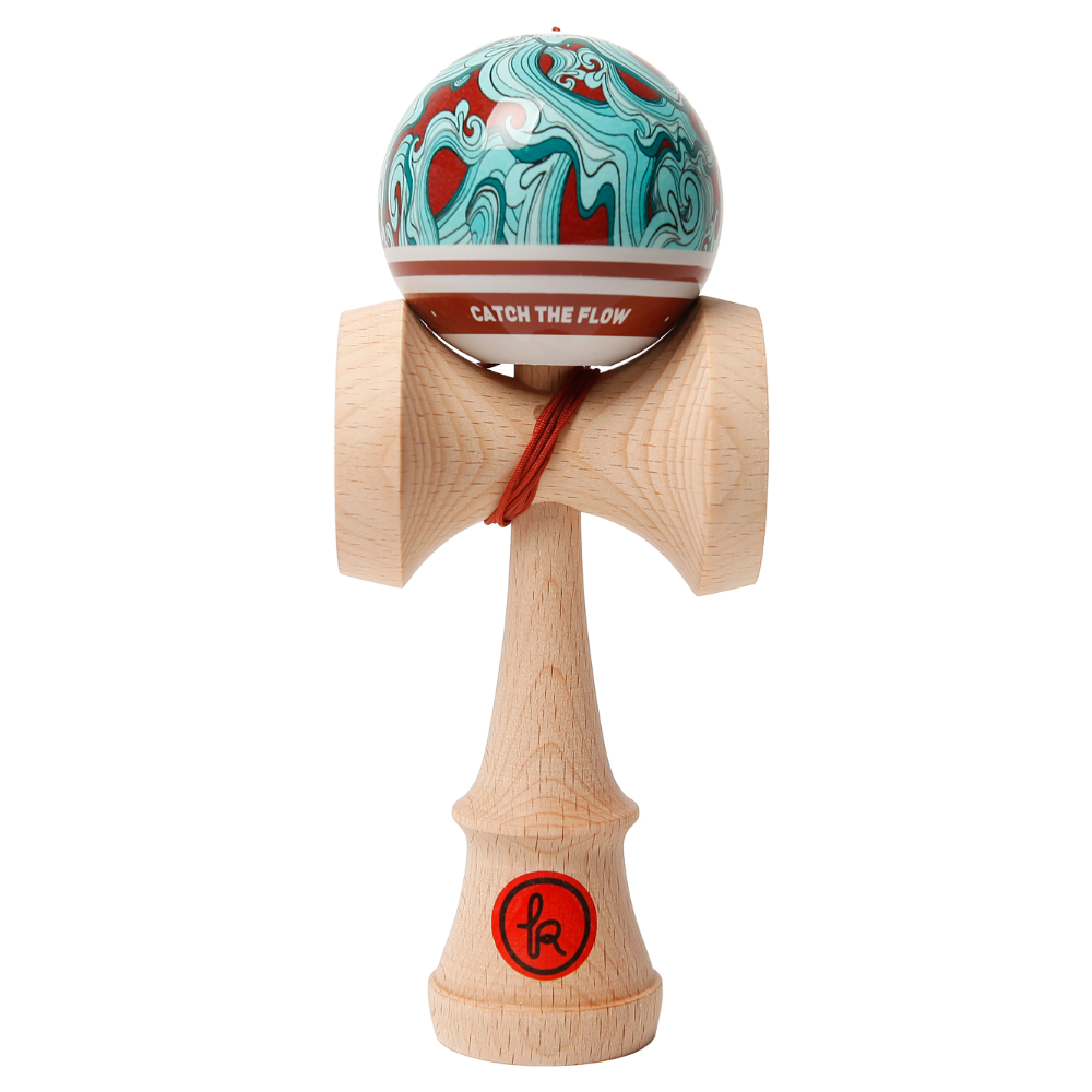 Kendama Record Plus, 6.5 cm, Sticky Mc Bloody Ocean, 7 ani+, Kendama Europe