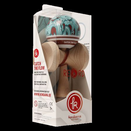 Kendama Record Plus, 6.5 cm, Sticky Mc Bloody Ocean, 7 ani+, Kendama Europe 748889