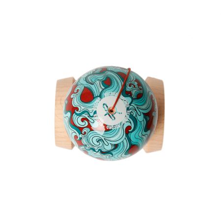 Kendama Record Plus, 6.5 cm, Sticky Mc Bloody Ocean, 7 ani+, Kendama Europe 748886