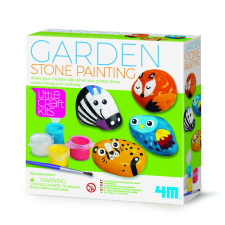 Mini set creativ Little Craft, Pietre Gradina, 5 ani+, 4M