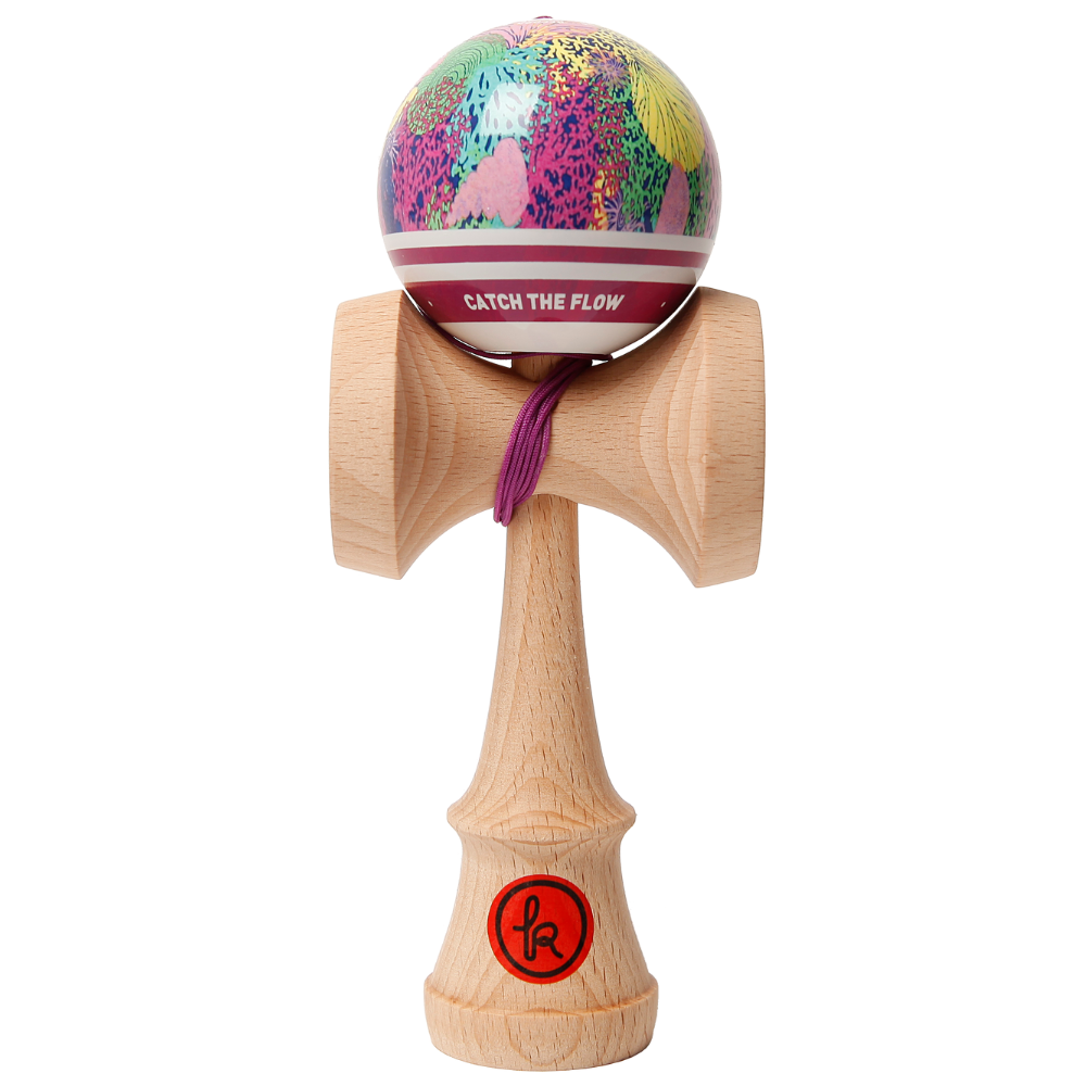 Kendama Record Plus, 6.5 cm, Aqua Sticky Mc Liquid Love, 7 ani+, Kendama Europe