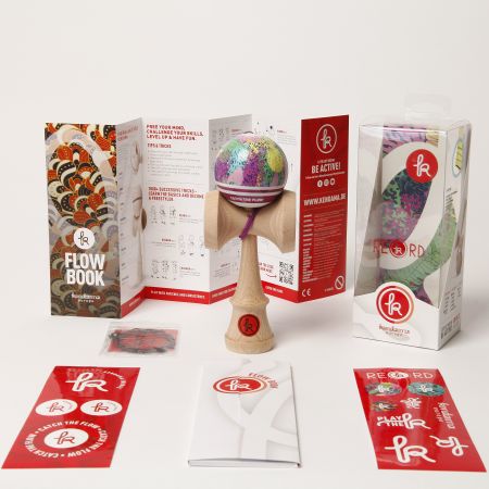Kendama Record Plus, 6.5 cm, Aqua Sticky Mc Liquid Love, 7 ani+, Kendama Europe 748912