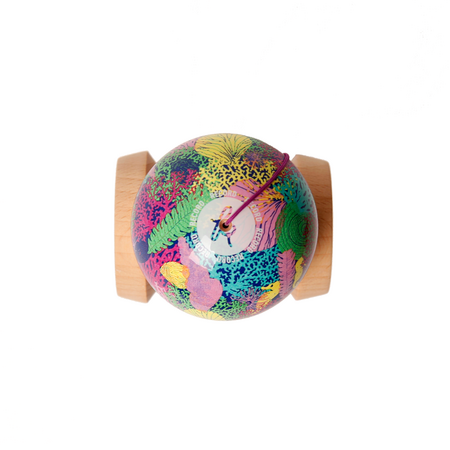Kendama Record Plus, 6.5 cm, Aqua Sticky Mc Liquid Love, 7 ani+, Kendama Europe 748908