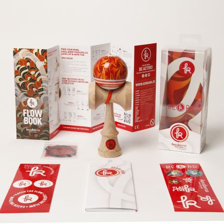 Kendama Record Plus, 6.5 cm, Aqua Sticky Mc Wildfire, 7 ani+, Kendama Europe 748931