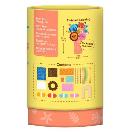 Set creativ Pom Pom, Buchet animalute, 6 ani+, Avenir 748969
