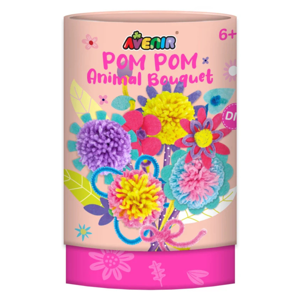 Set creativ Pom Pom, Buchet flori, 6 ani+, Avenir