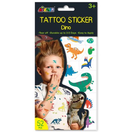 Tatuaje temporare pentru copii, Dinozauri, 3 ani+, Avenir
