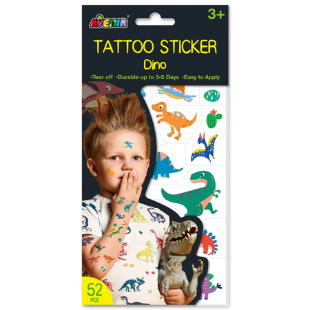 Tatuaje temporare pentru copii, Dinozauri, 3 ani+, Avenir