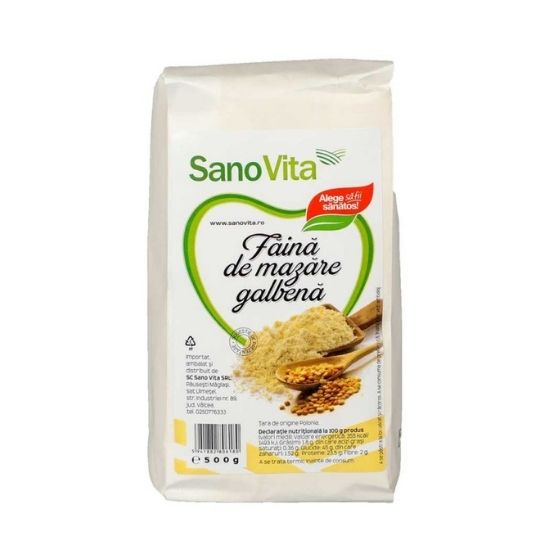 Faina din mazare galbena, 500 gr, Sanovita