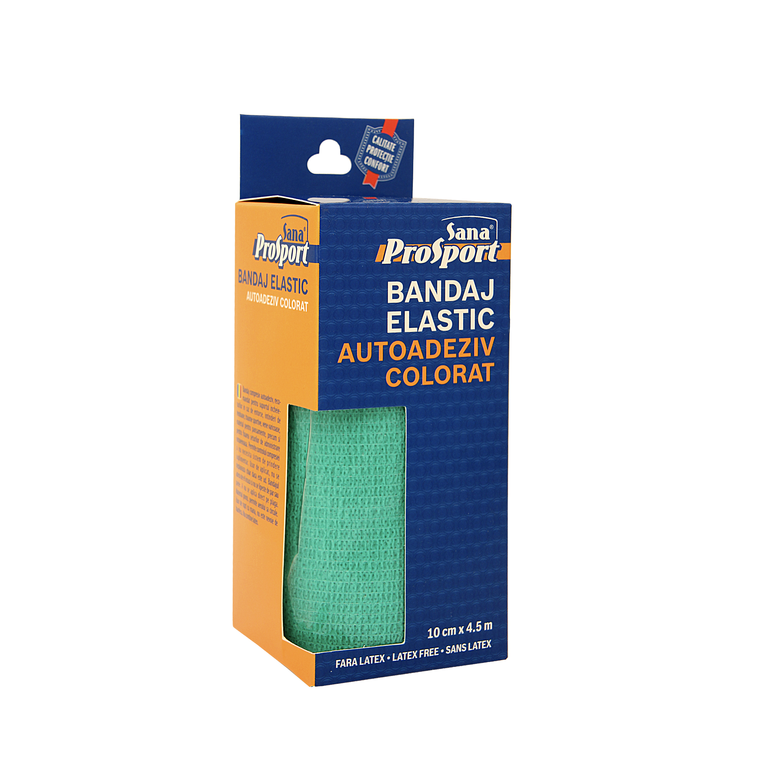 Bandaj elastic autoadeziv colorat, 10 cm x 4.5 m, Sana Prosport