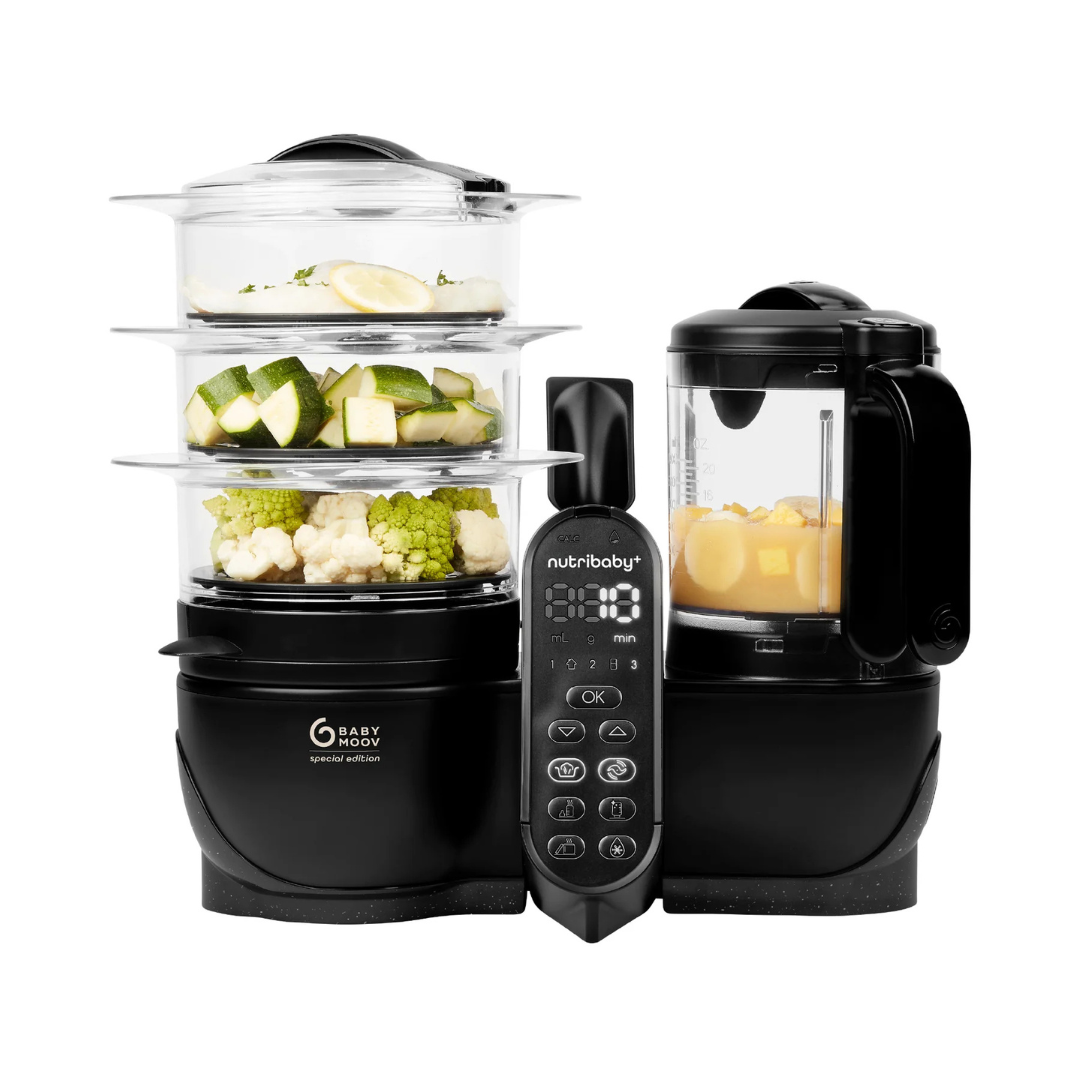 Robotul multifunctional 5 in 1 Nutribaby (+) XL, Mineral Black, Babymoov