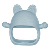Jucarie de dentitie din silicon, Aqua Blue, Manusa Kitty, 3 luni+, Appekids