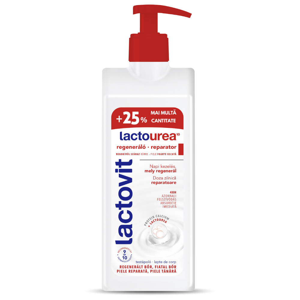 Lapte de corp ultrahidratant Lactourea, 400 ml + 25%, Lactovit