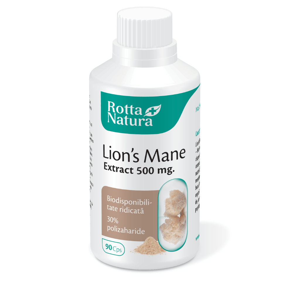 Lion`s Mane Extract, 500 mg, 90 capsule, Rotta Natura