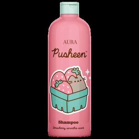 Sampon pentru par Pusheen, Capsuni, 500 ml, Aura