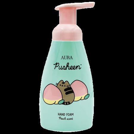 Sapun spuma pentru maini Pusheen, Piersica, 300 ml, Aura