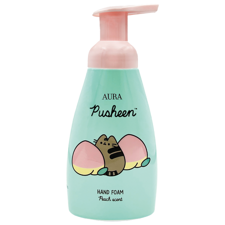 Sapun spuma pentru maini Pusheen, Piersica, 300 ml, Aura
