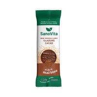 Mini rondele din orez cu glazura de cacao, 24 g, Sanovita