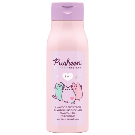 Sampon si gel de dus 2in1 Pusheen, Tropical, 400 ml, Aura
